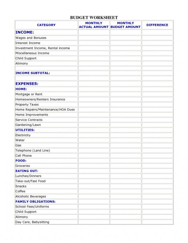 Home Buying Expenses Spreadsheet For Buying House Budget Spreadsheet 