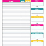 Household Budget Template Printable Luxury Simple Monthly Bud Template