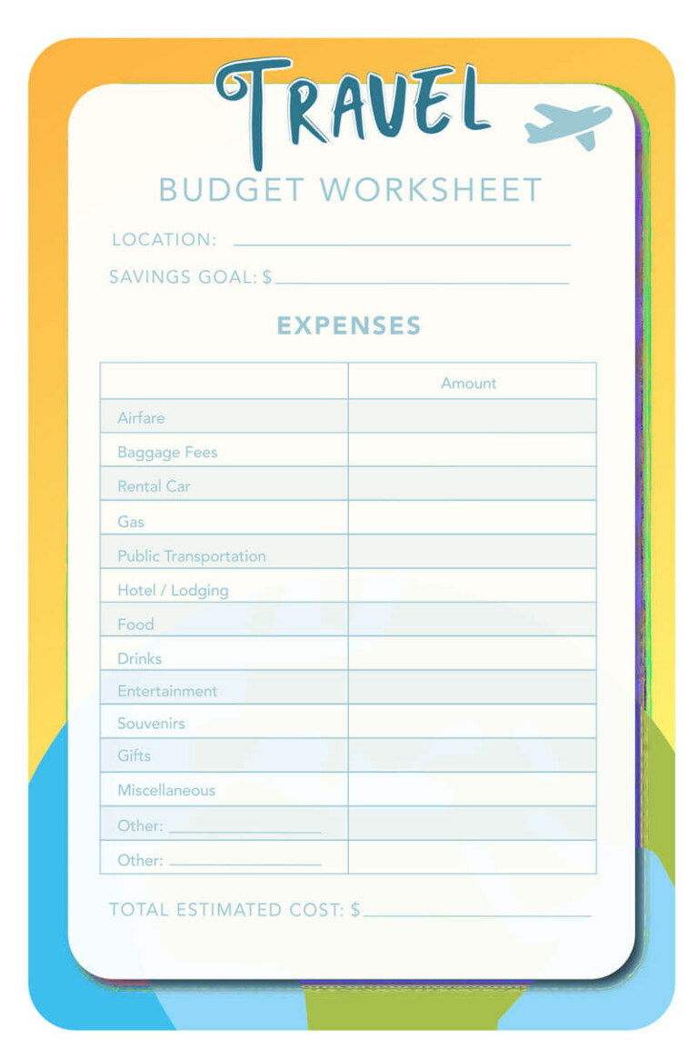 14 Free Travel Budget Templates Excel Worksheets