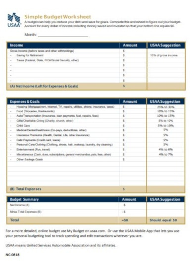 15 Basic Budget Templates Google Docs Google Sheets Excel Word 