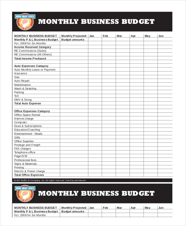 18 Monthly Budget Template Excel