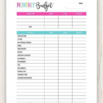 2019 Monthly Budget Printable Templates Super Simple To Use