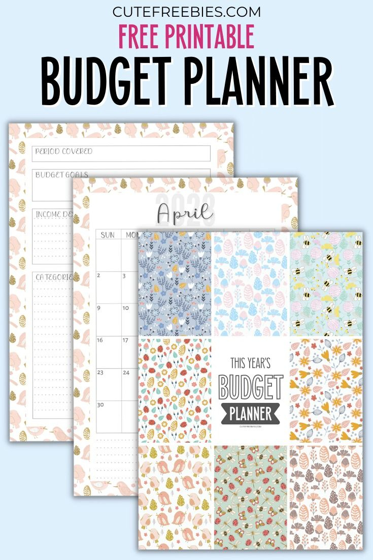 2023 Free Printable Monthly Budget Planner Cute Freebies For You In