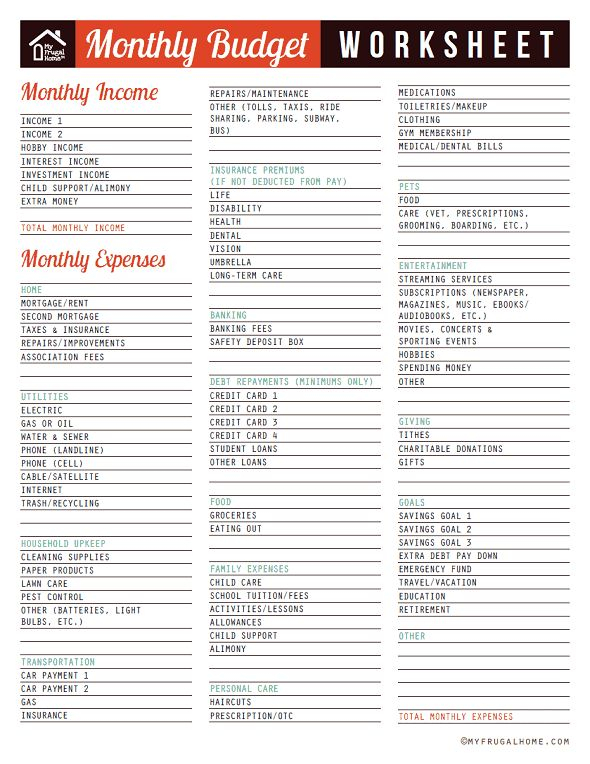 25 Free Printable Budget Templates Manage Your Money In 2022 