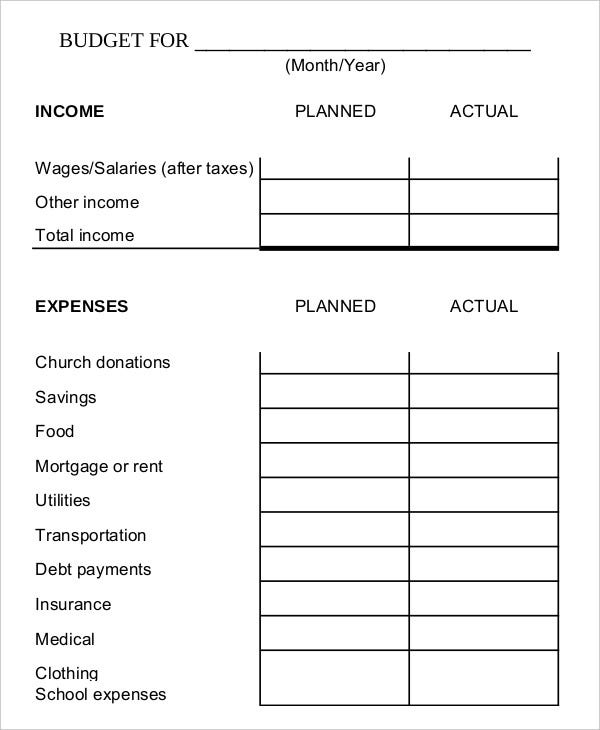 8 Family Budget Template Free Word Excel PDF Formats Samples 