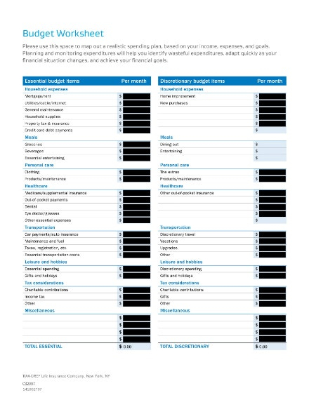 9 Monthly Budget Worksheet Templates Free Premium Templates