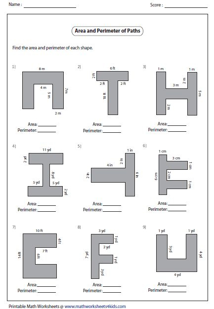 Area Of Composite Figures Worksheet 6th Grade In 2020 Area And 