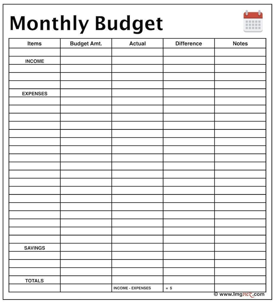 Blank Monthly Budget Worksheet Frugal Fanatic Printable Db excel