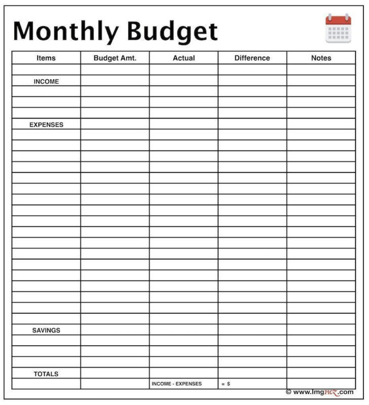 Blank Monthly Budget Worksheet Frugal Fanatic Printable Db excel