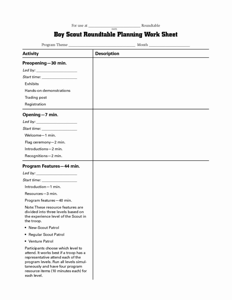 Boy Scout Duty Roster Template Luxury 13 Best Of Boy Scout Day 5 Meal 