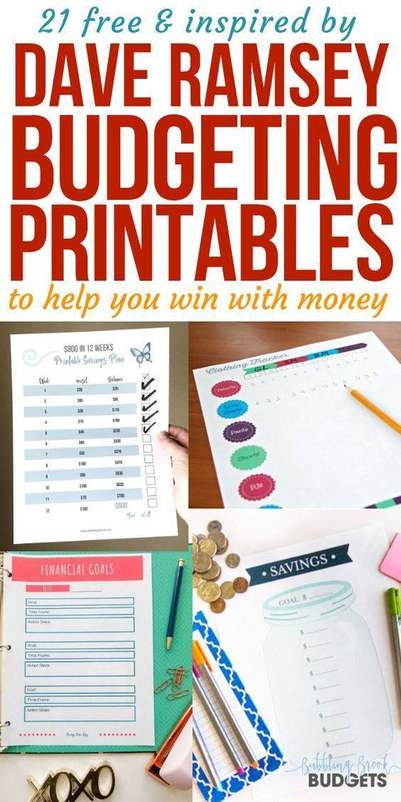 Budgeting Printables For Dave Ramsey Baby Steps Dave Ramsey Budgeting