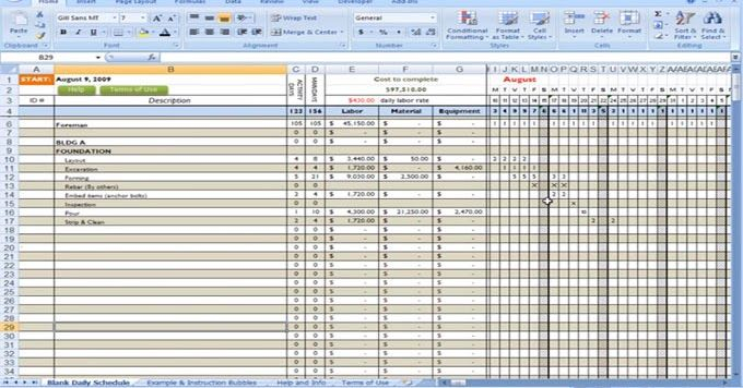 Construction Cost To Calculate Using Excel Excel Budget Template 