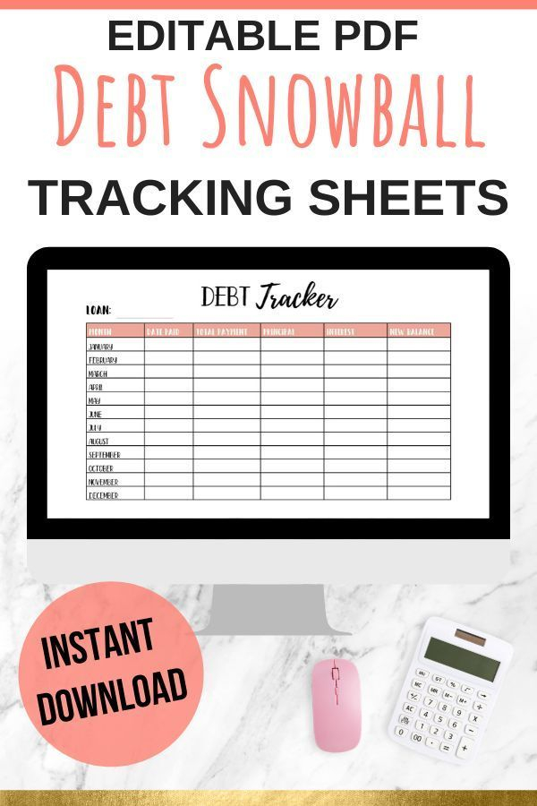 Debt Snowball Printable Dave Ramsey Debt Snowball Tracking Etsy In 