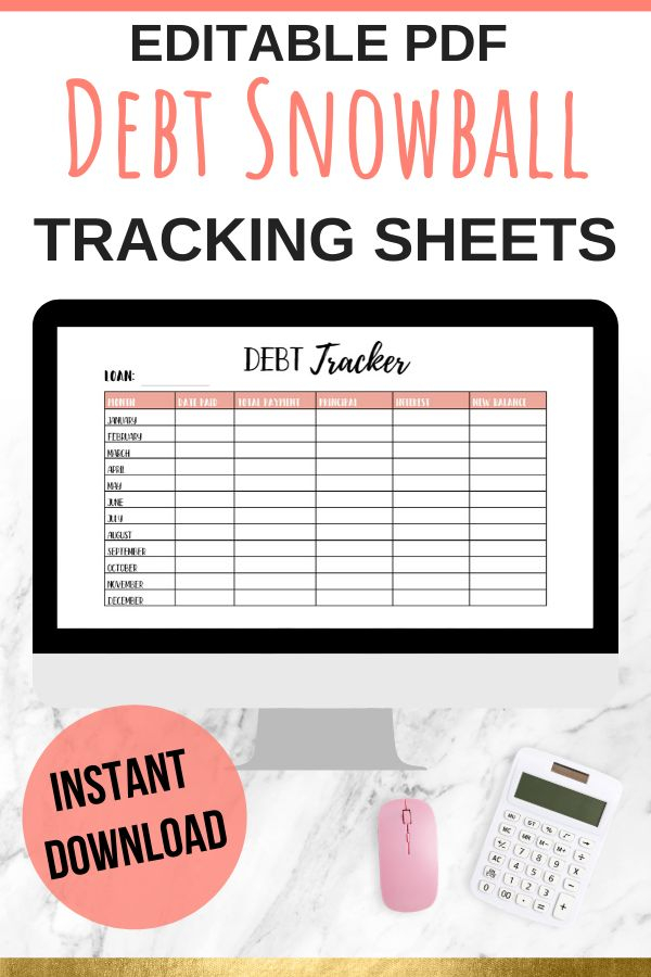 Debt Snowball Printable Dave Ramsey Debt Snowball Tracking Etsy 