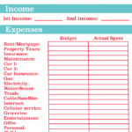 Easy Monthly Budget Spreadsheet Within Monthly Budget Worksheet