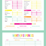 Editable Budget Worksheets Printable Crush