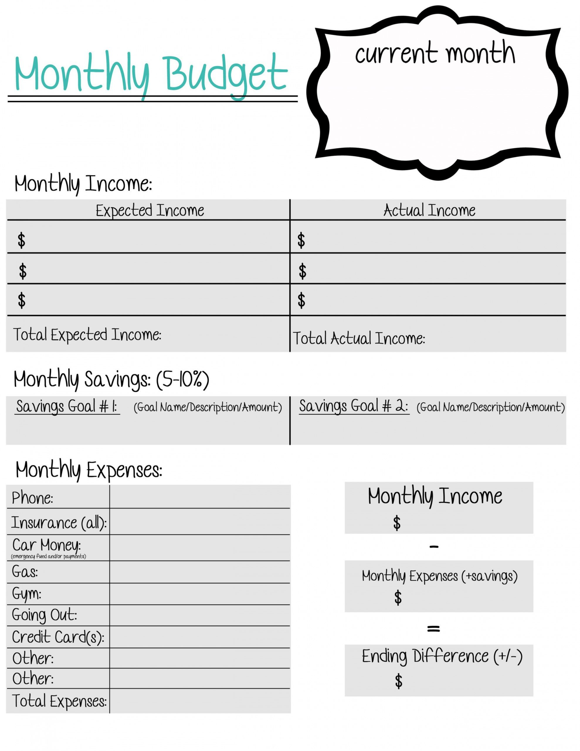 Editable Military Family Budget Worksheet Monthly Bill Spreadsheet 