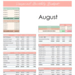 Excel Budget Template Excel Spreadsheet Excel Template Etsy Excel