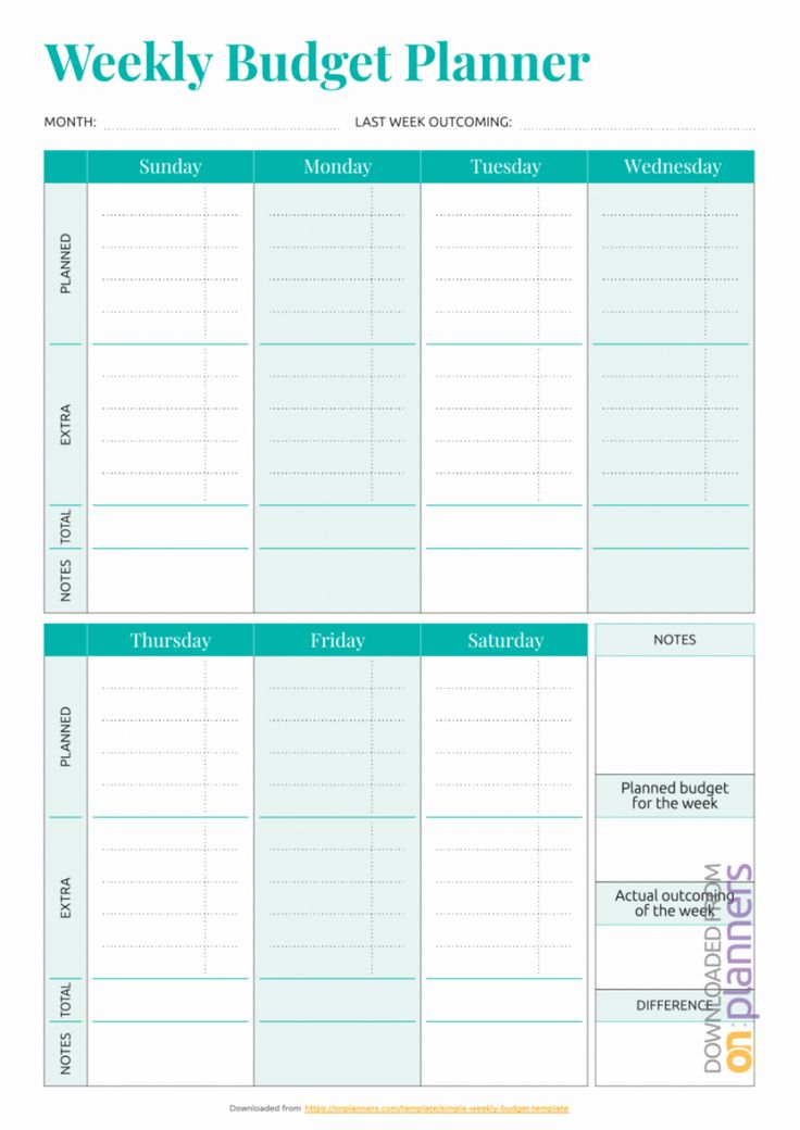 Explore Our Example Of Bi Weekly Budget Template Budget Planner