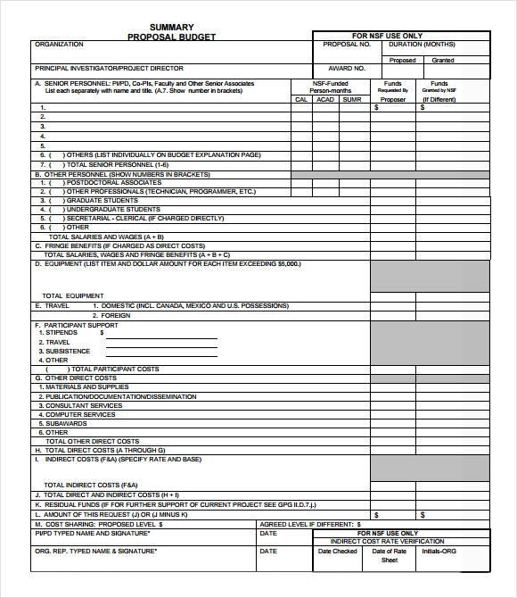 FREE 10 Budget Proposal Templates In Google Docs MS Word Pages PDF