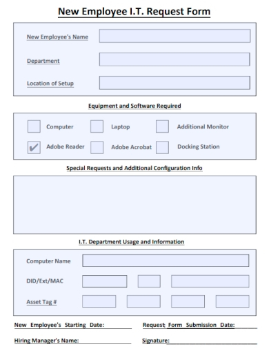 FREE 10 IT Request Form Samples In PDF MS Word