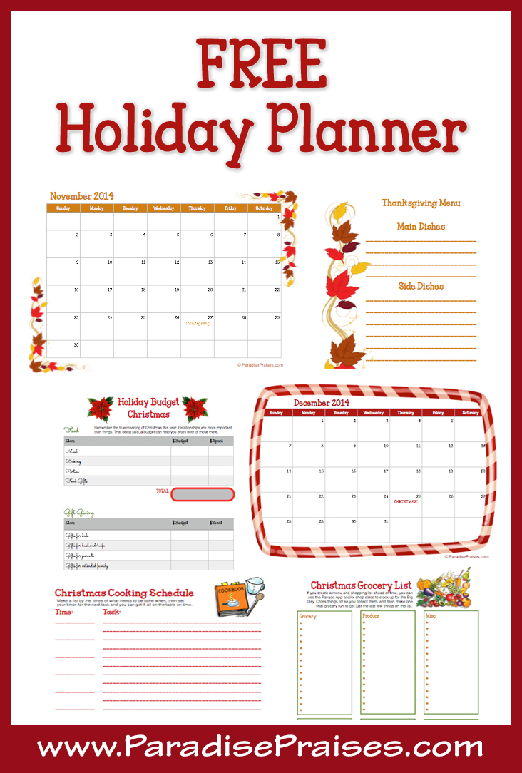 FREE 16 Page Holiday Planner Free Homeschool Deals