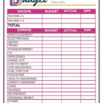 Free Budget Worksheets Single Moms Income Printable Budget