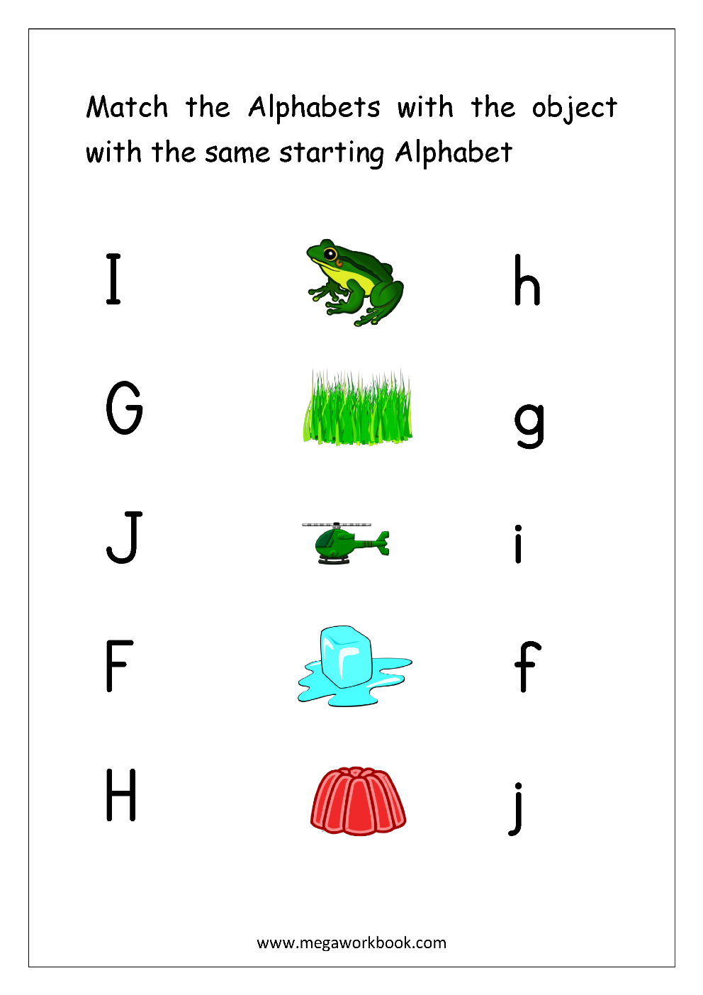 Free English Worksheets Alphabet Matching Megaworkbook Db excel