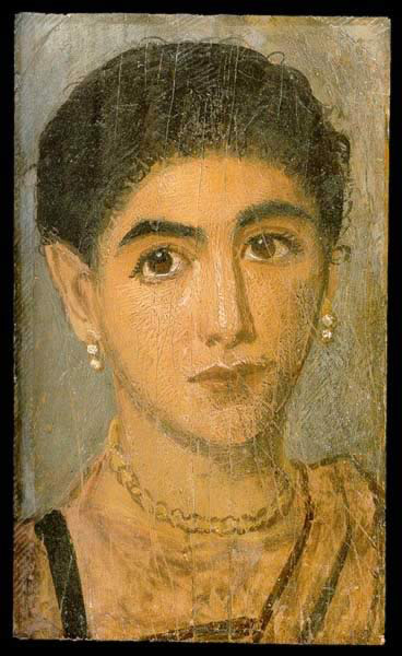 Funerary Portrait Painting Of A Young Woman From The Roman Period