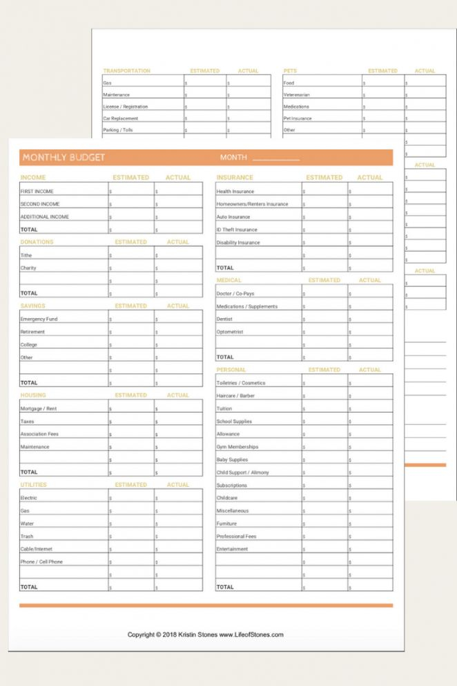 Get Our Image Of Zero Based Monthly Budget Template For Free Monthly 