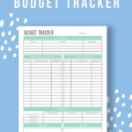 Monthly Budget Tracker My Printable Home