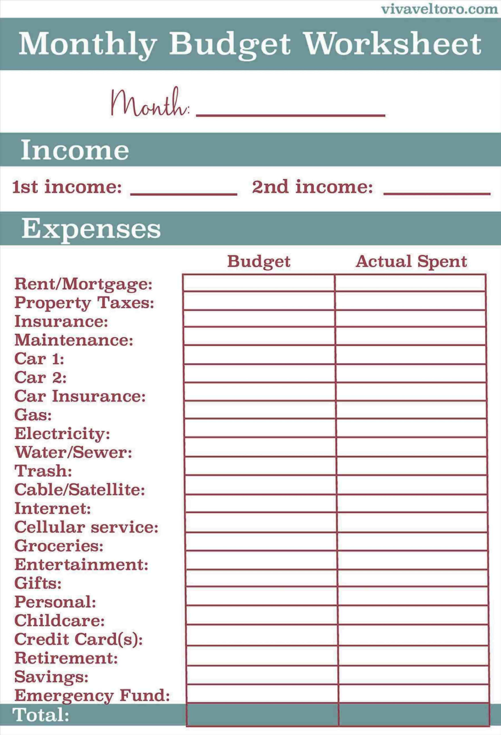 Monthly College Expense Calculator Worksheet Sample Templates 