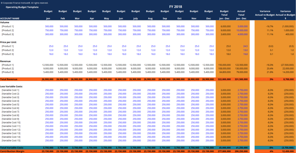 Municipal Budget Template