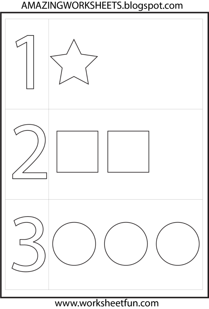 Numbers Preschool Worksheets Samples