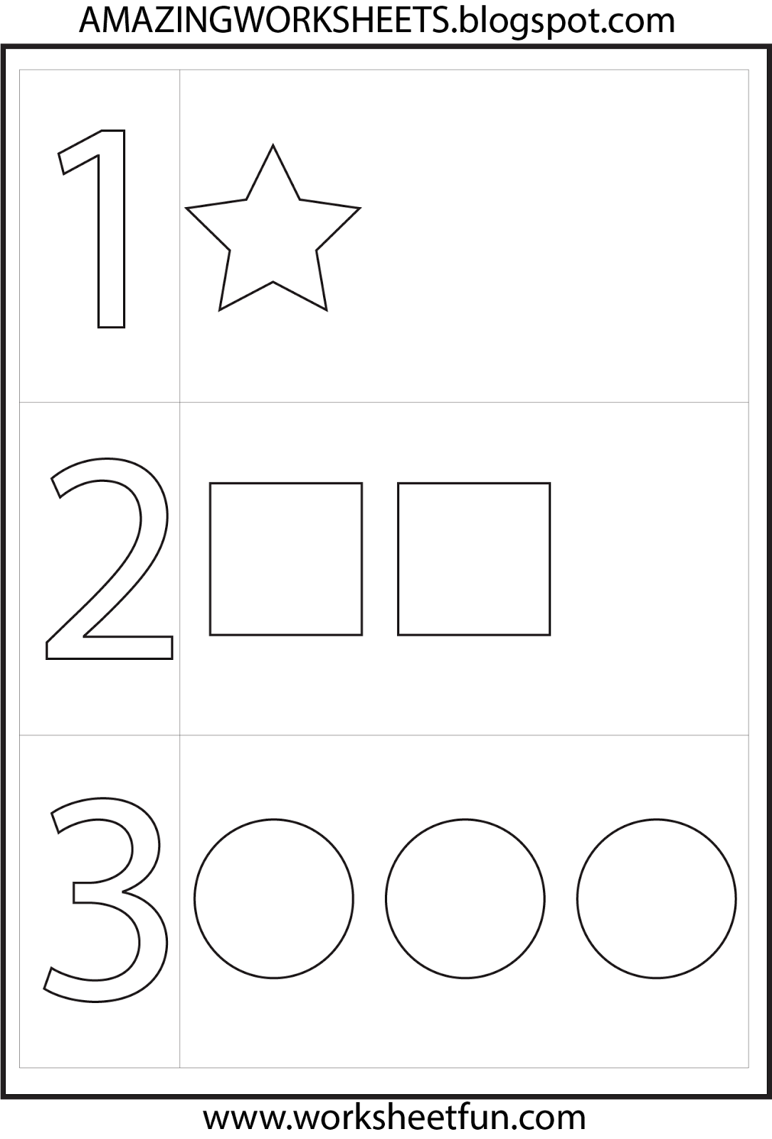 Numbers Preschool Worksheets Samples