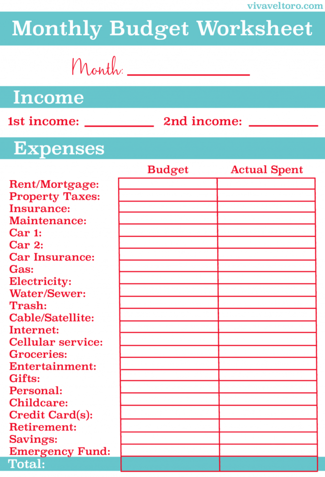 Nursing Home Budget Spreadsheet In Take Control Of Your Personal