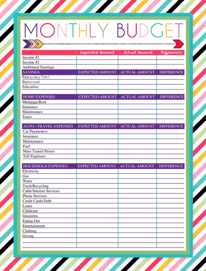 Pin By Paula Ritchie On Organized Budgeting Worksheets Monthly