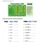 Pronunciation Regular Verbs In Past Ed Interactive Worksheet Db excel