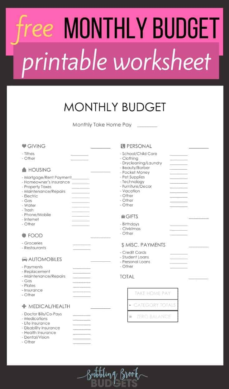 Remarkable Dave Ramsey Budget Printable Tristan Website