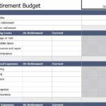 Retirement Budget Worksheet Retirement Budget Template