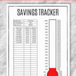 Savings Challenge Savings Tracker Savings Goal Printable Vacation