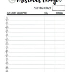 Simple Pretty Christmas Budget Free Printable Christmas On A