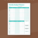 Simple Weekly Budget Template Free Printable PDF Weekly Budget