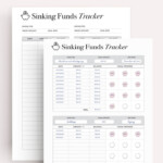 Sinking Funds Tracker Printable Savings Planner Monthly Budget