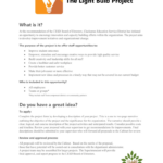 The Light Bulb Project Overview And Worksheet