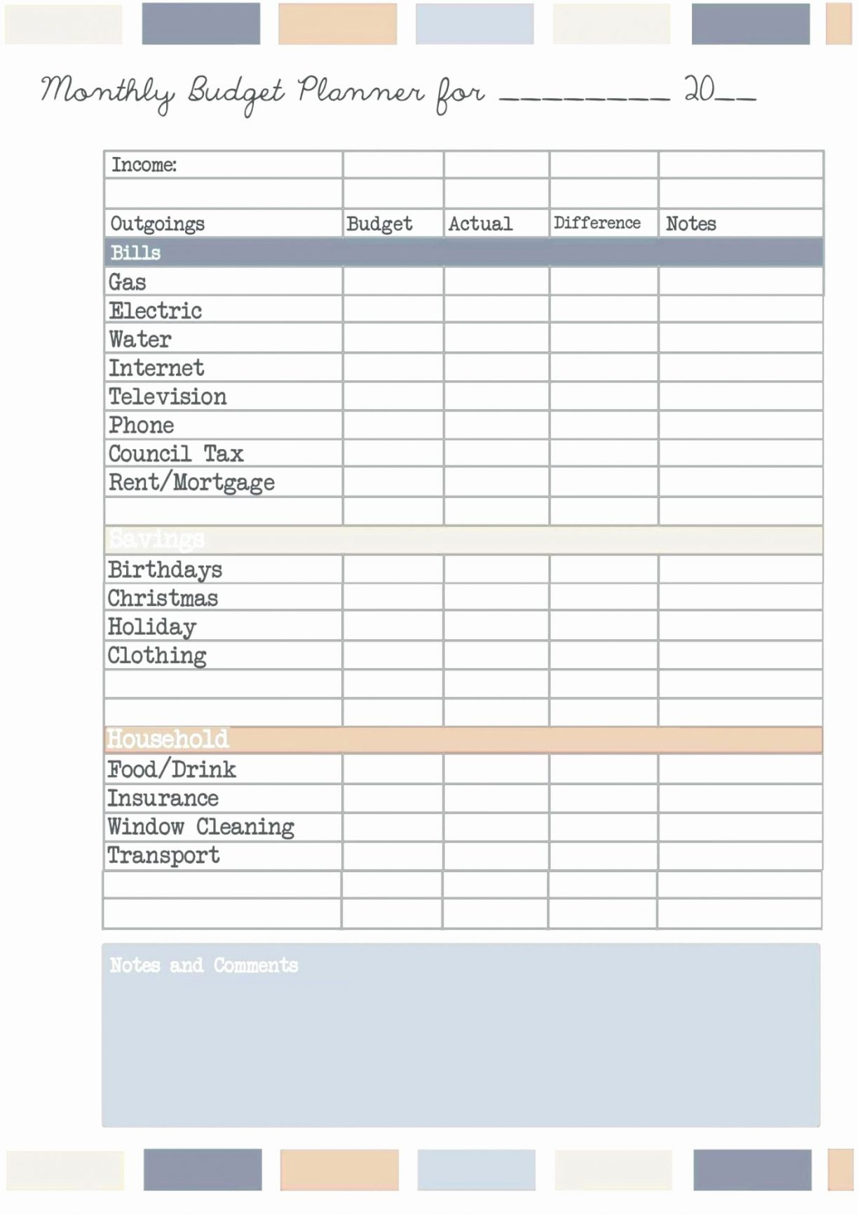 Travel Budget Worksheet Template Db excel