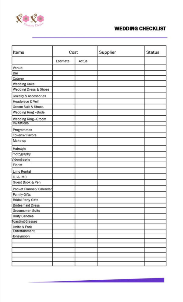 Wedding Venue Budget Spreadsheet Db excel