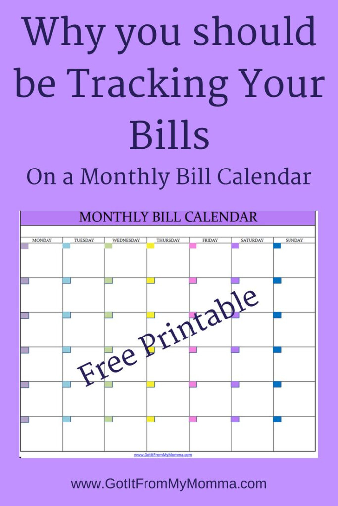 Why You Should Be Tracking Your Bills Get This Free Printable Monthly 
