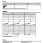 Budget Planner Template Printable Waspico