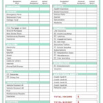 Easy Printable Budget Worksheet Mazseries